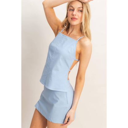 Strappy Straight Neck Top