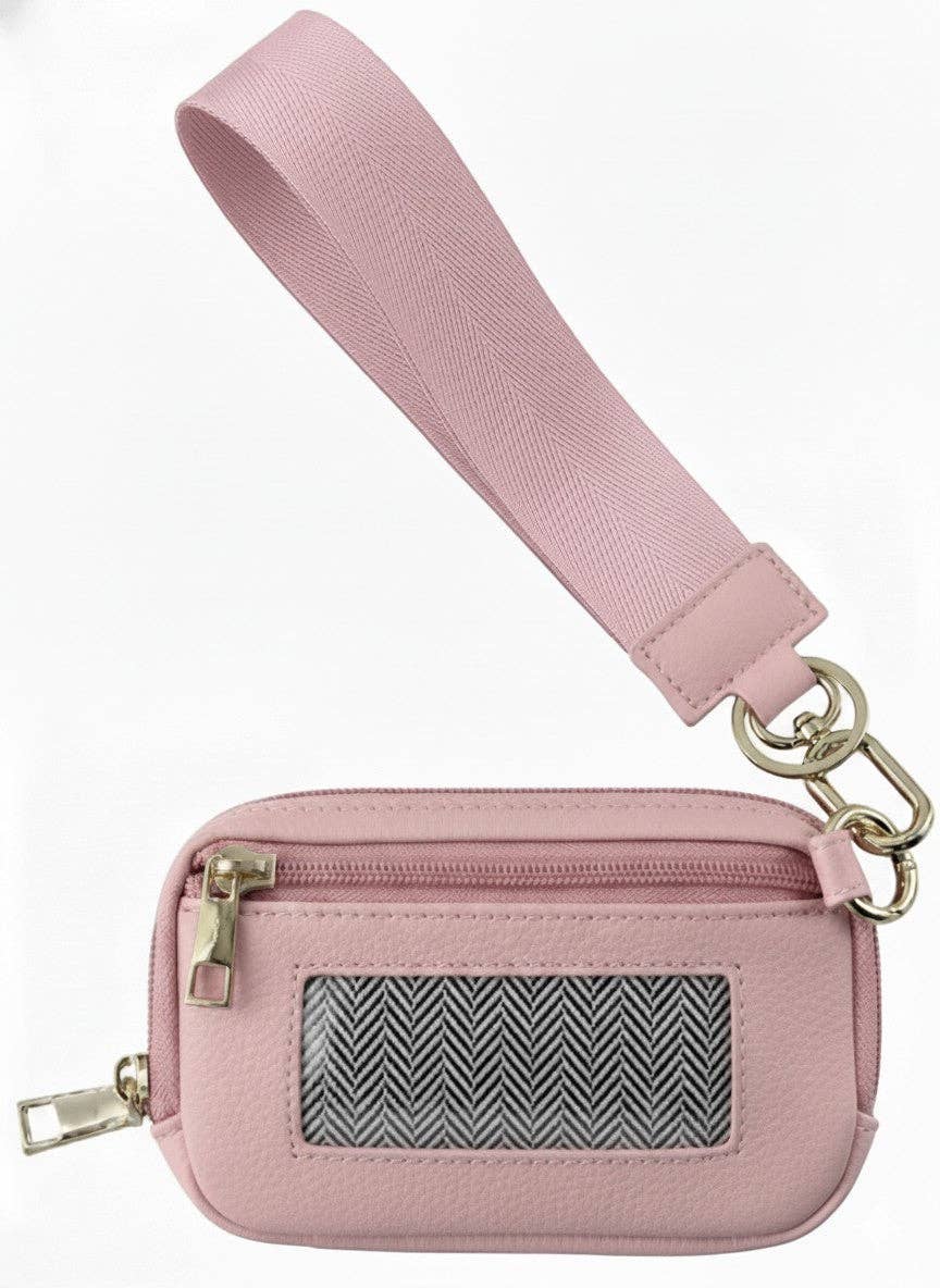 Wrist Band Zip Wallet With ID Window (4 Colors)