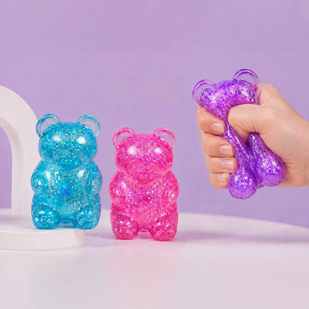 Glittered Gummy Bear Squeeze Stress Relief Toy
