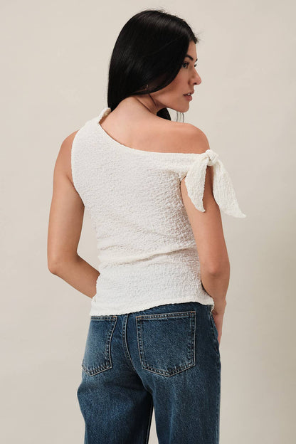 One Shoulder Tie Top
