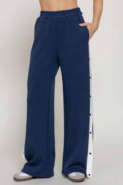 Soft Modal Scuba Side Panels Pants - (Navy or Red)