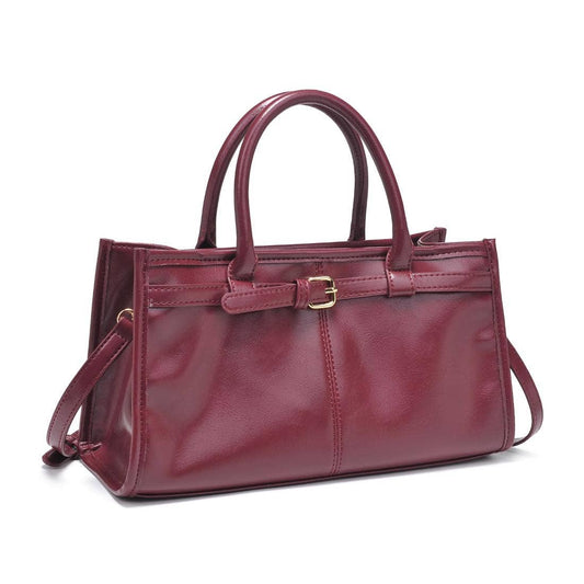 Joanna Burgundy Faux Leather Crossbody