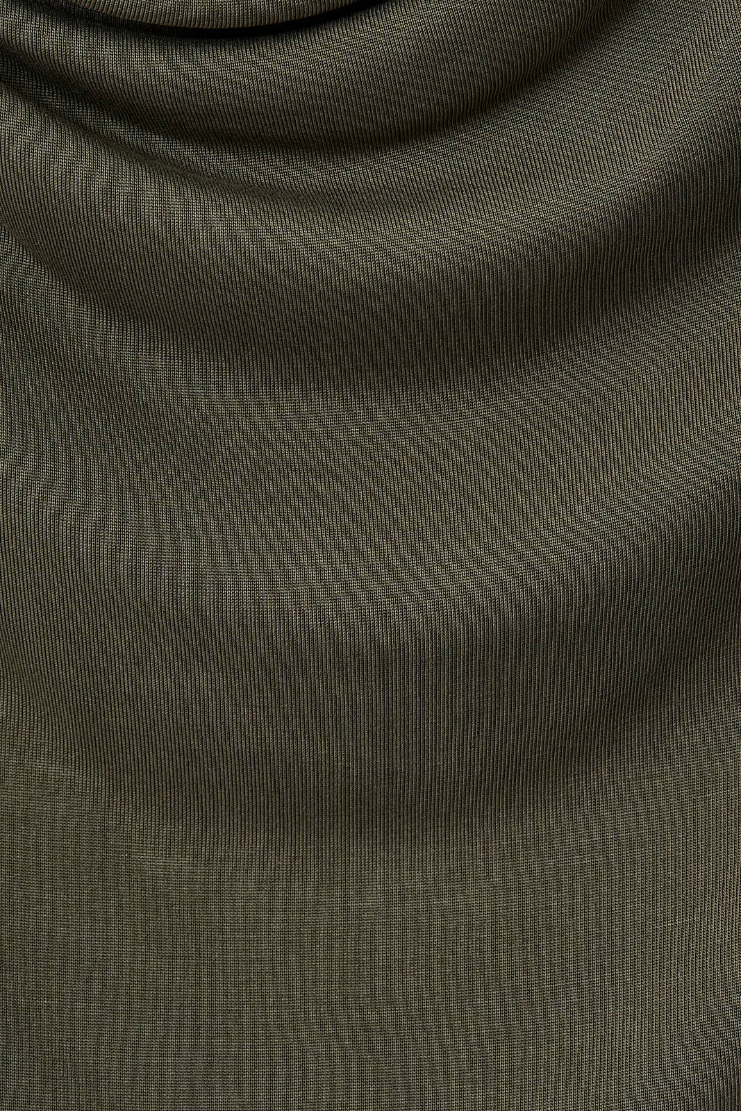 Olive Cowl Neck Cap Sleeve Top