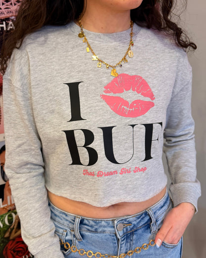 I Love BUF Crop Sweatshirt