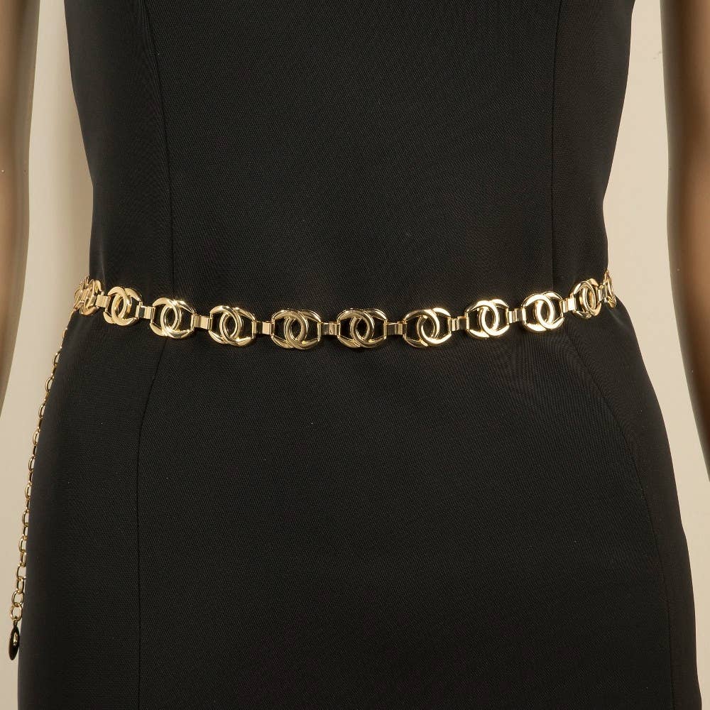 Double C Chain Link Belt | Gold or Silver