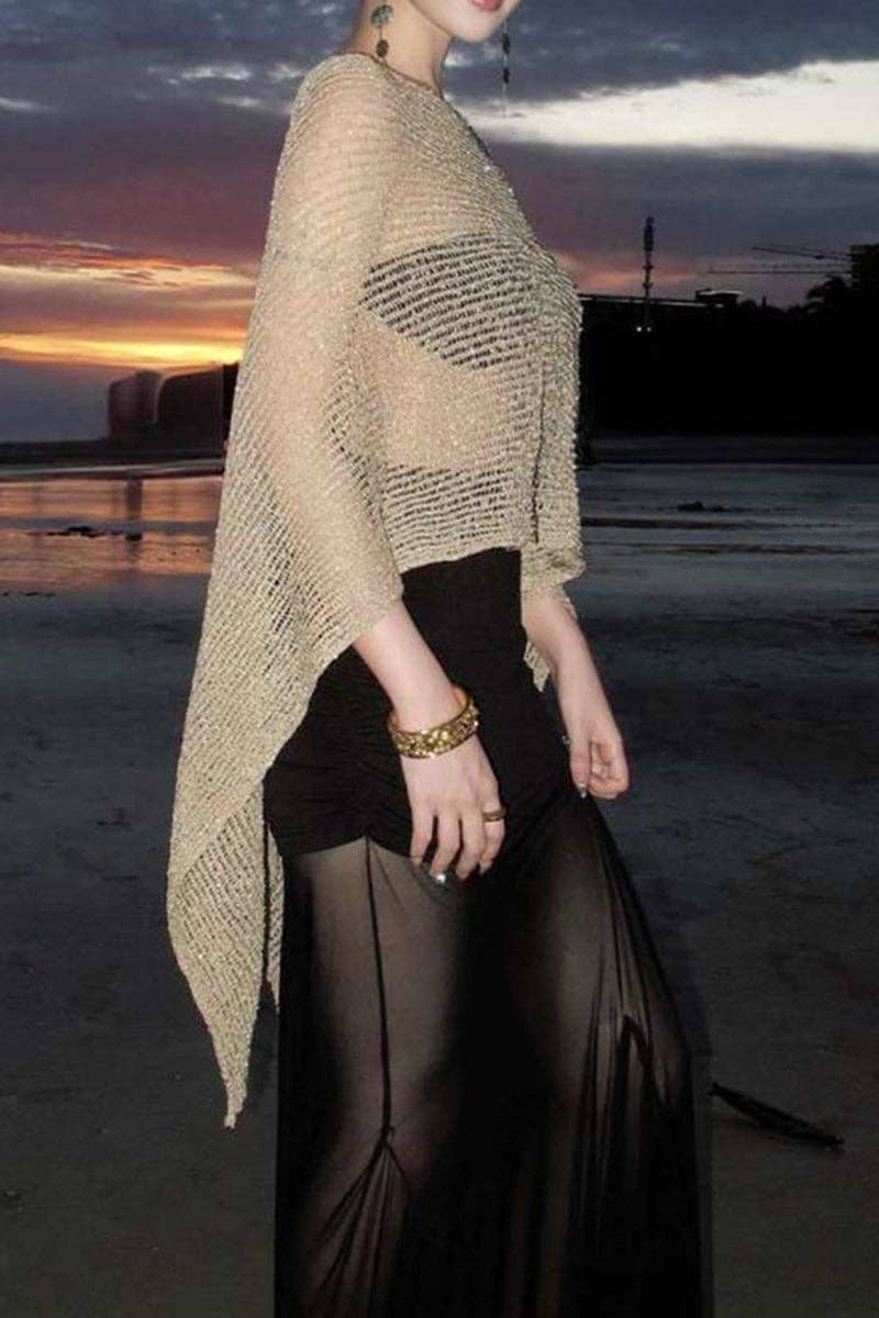 Elegant Mesh Beach Cover-Up