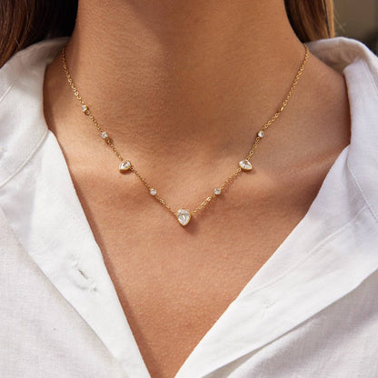Teardrop Station Necklace