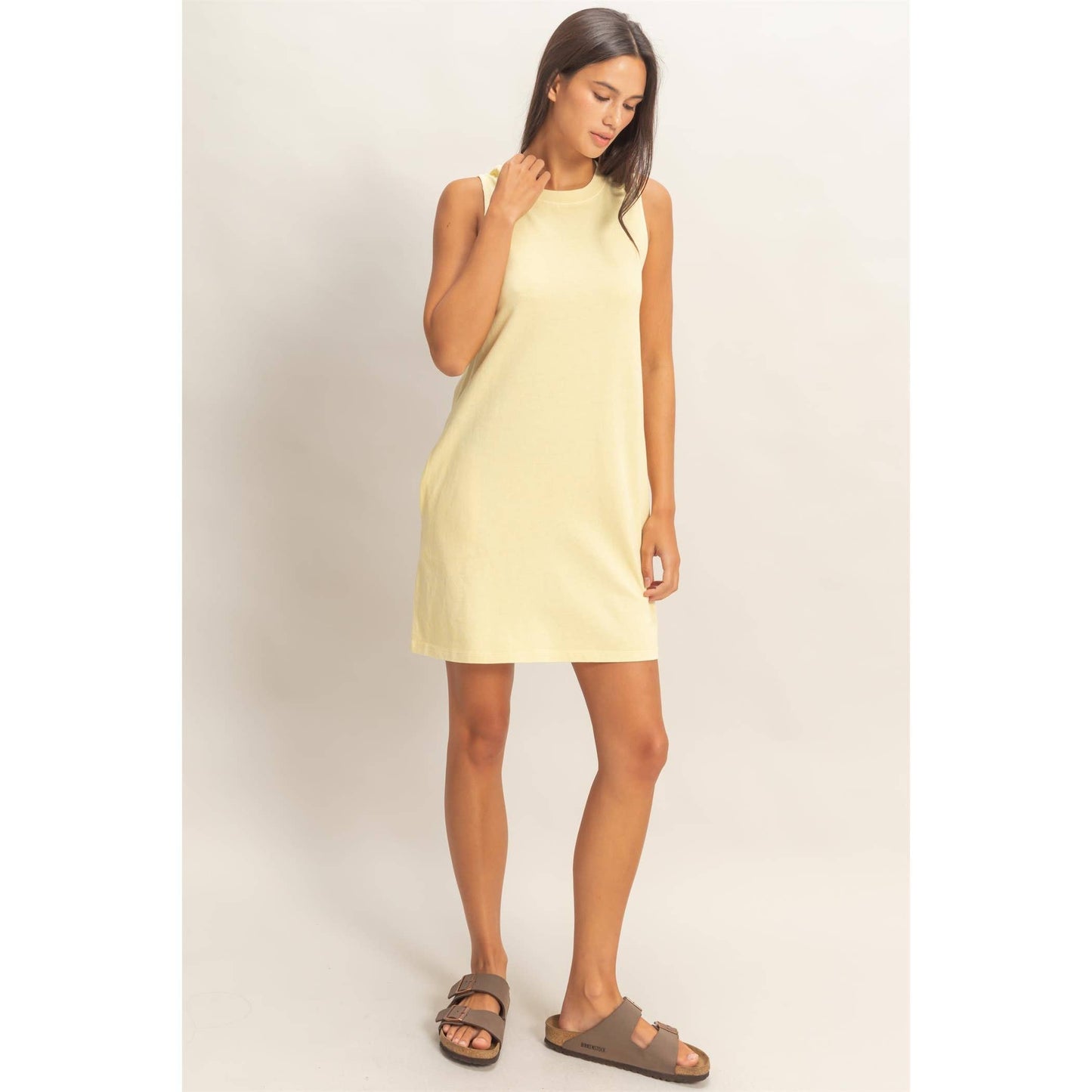Yellow Sleeveless Mini Dres