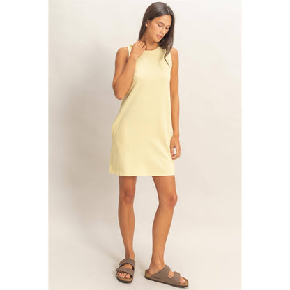 Yellow Sleeveless Mini Dres