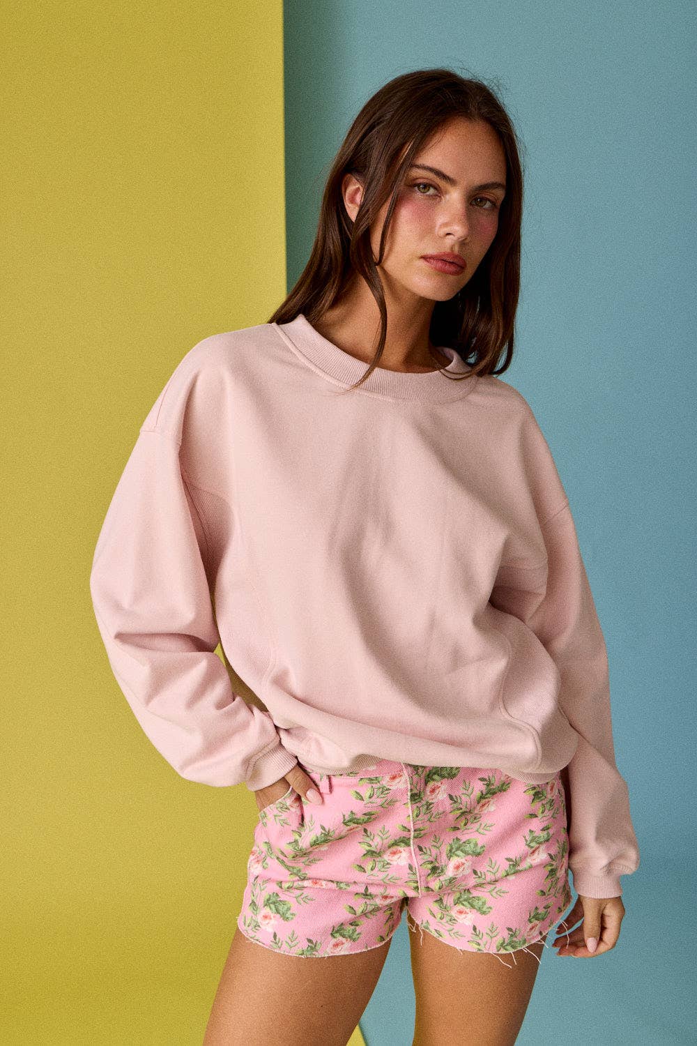 Relaxed Light Pink Crewneck