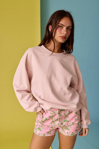 Relaxed Light Pink Crewneck