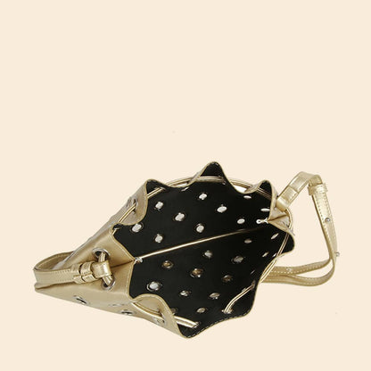 Burgundy Rivet 2 In 1 Shoulder Bag