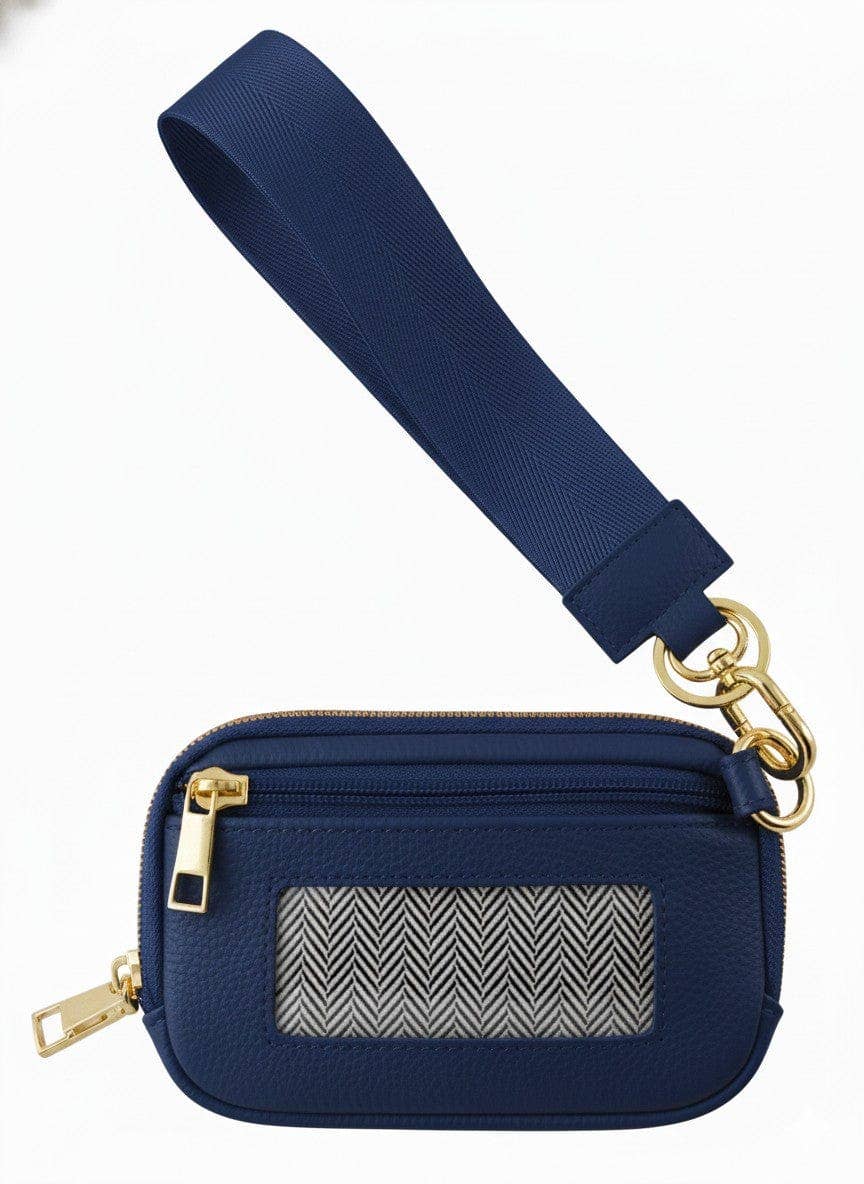Wrist Band Zip Wallet With ID Window (4 Colors)