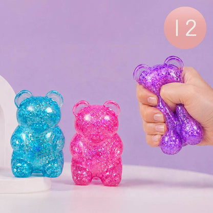 Glittered Gummy Bear Squeeze Stress Relief Toy