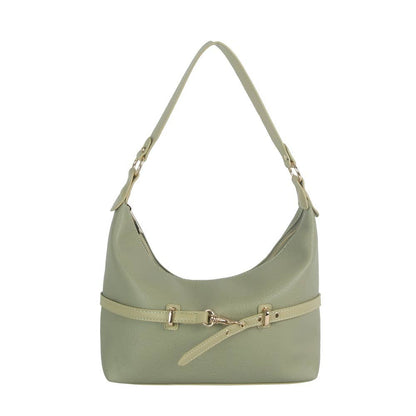 Horsebit Strap Hobo Shoulder Bag (Pink or Olive)