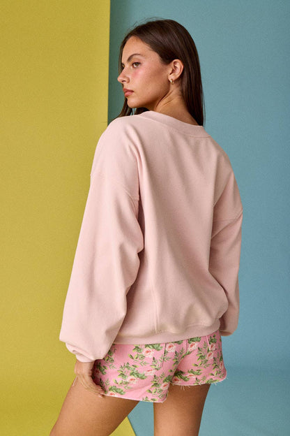 Relaxed Light Pink Crewneck