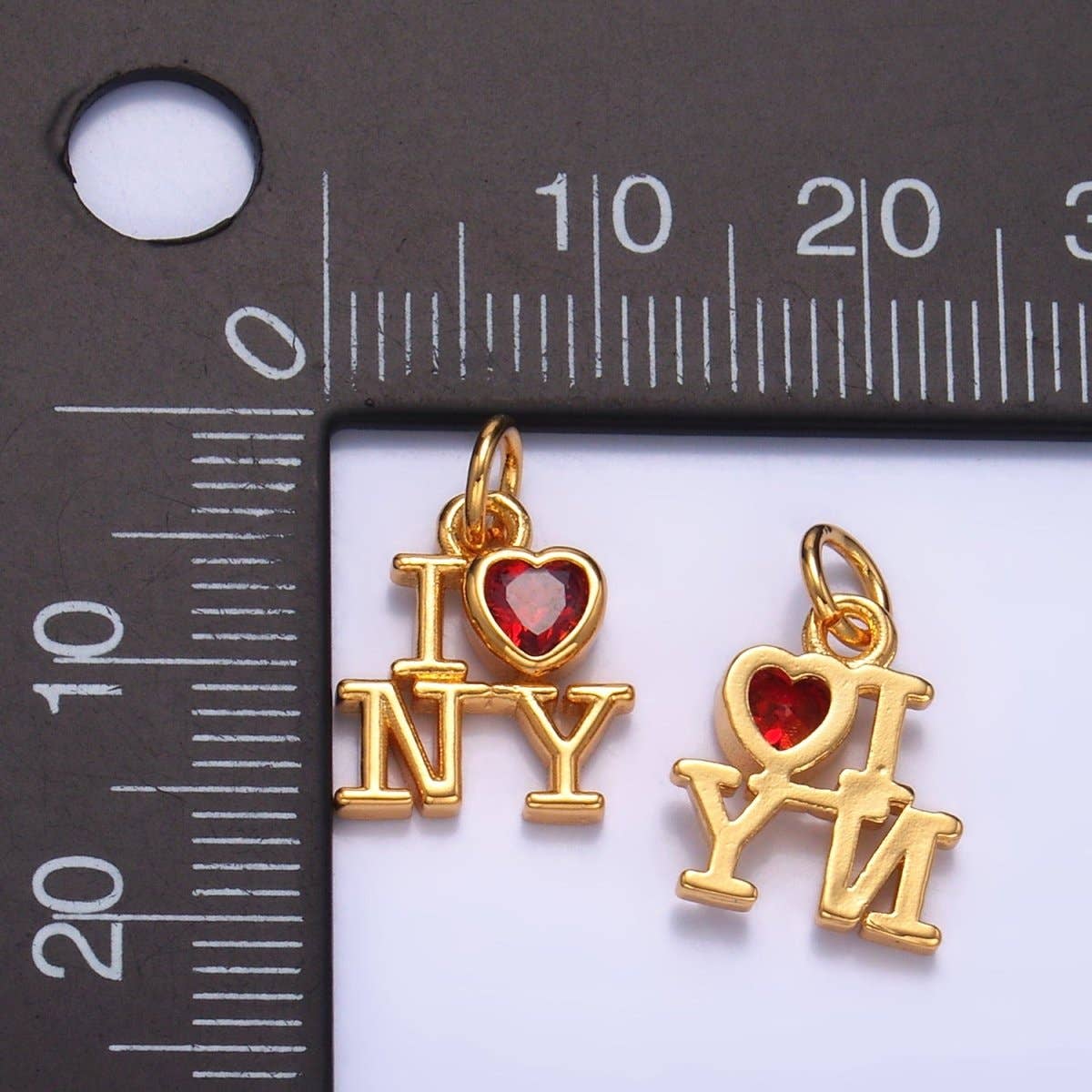 24K Gold Filled "I LOVE LA, NY" Charm