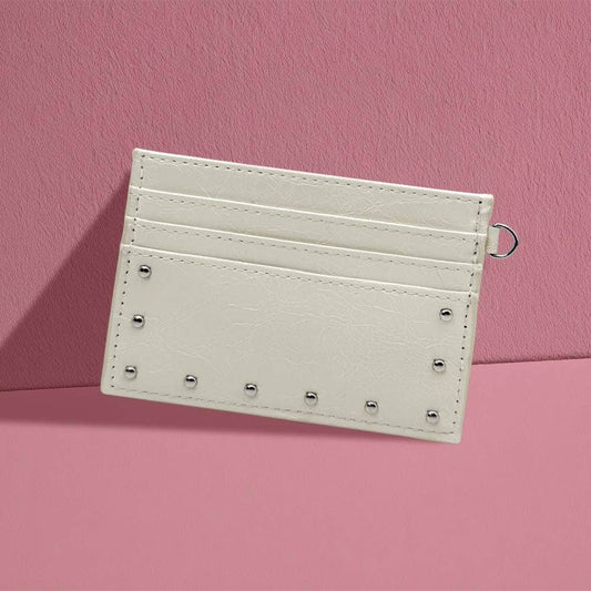 Slim Studded Card Holder Wallet