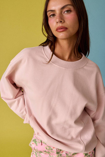 Relaxed Light Pink Crewneck