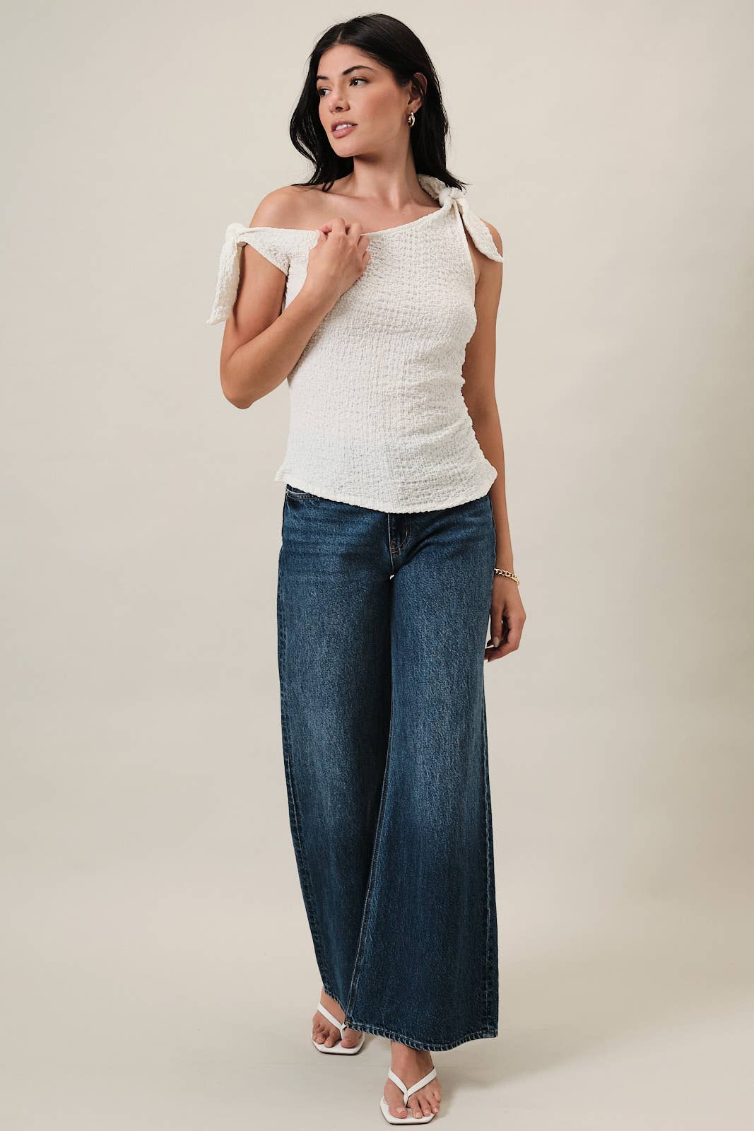 One Shoulder Tie Top