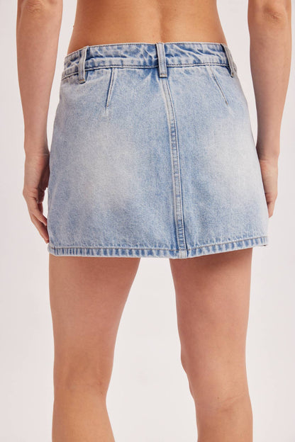 Low Rise Light Denim Skort