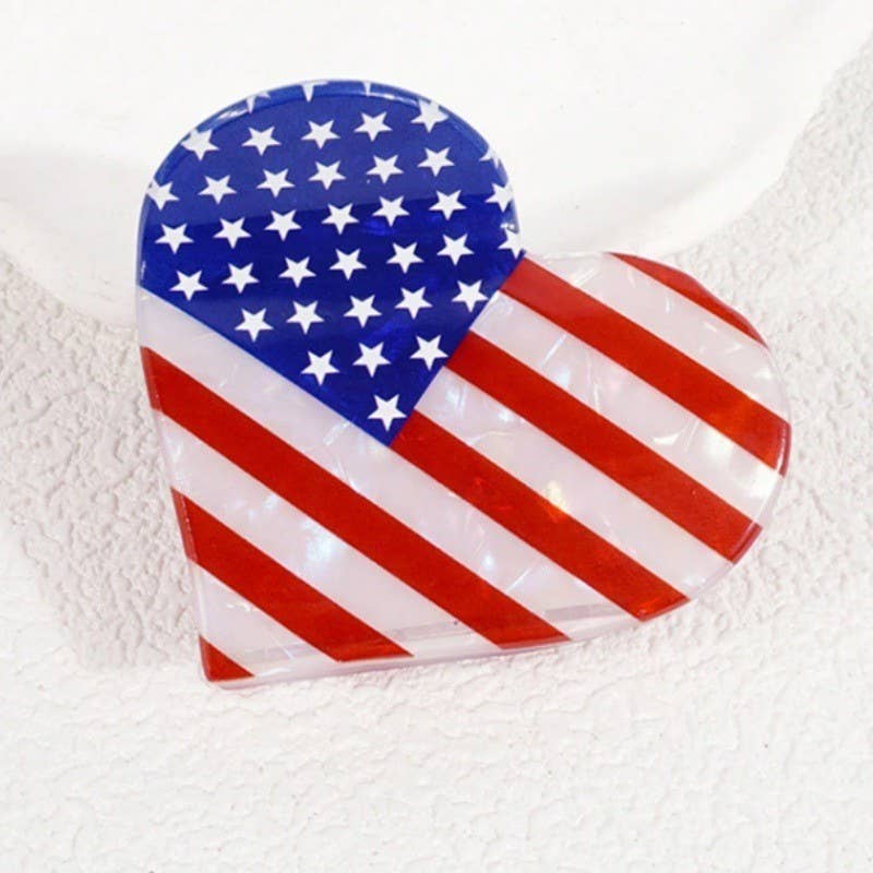 USA Flag Claw Clip