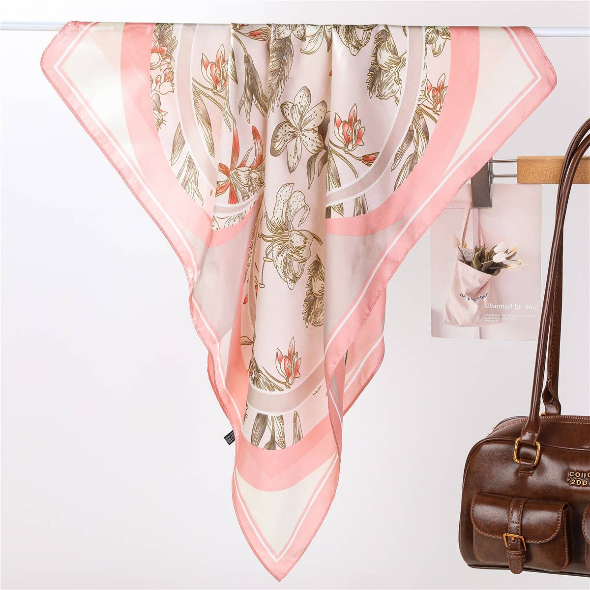 Lilies & Wildflowers Silk-Feel Scarf