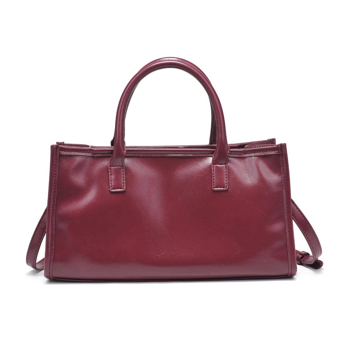 Joanna Burgundy Faux Leather Crossbody