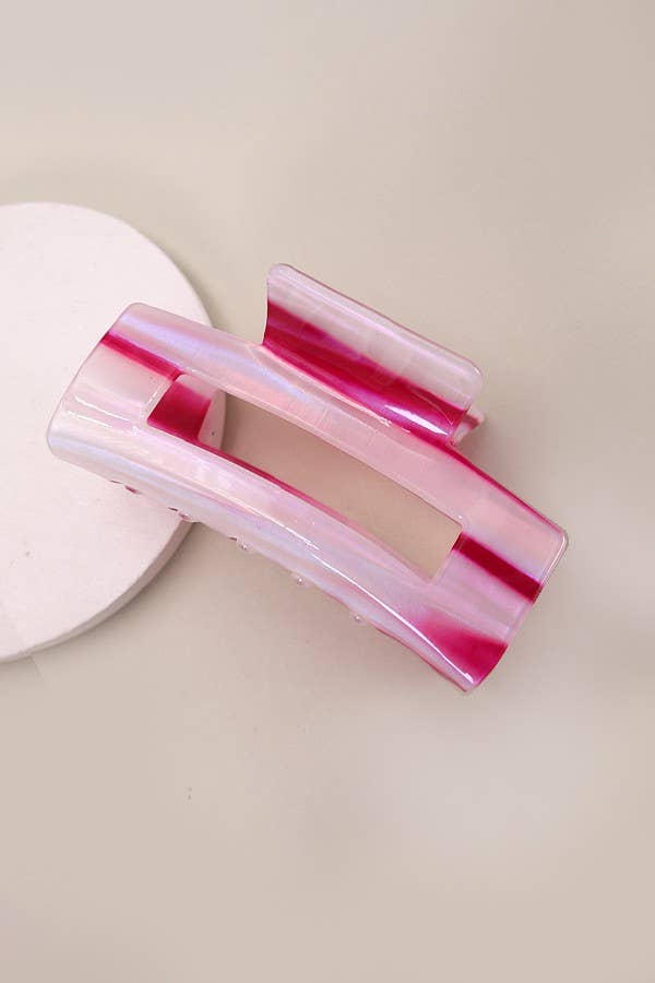 Pink Colorful Hair Claw Clip