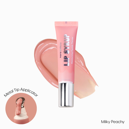 Lip Syrup Peptide Lip Gloss - Milky Peach