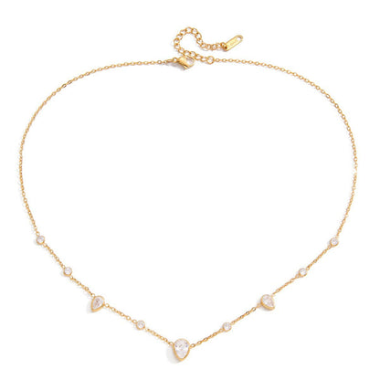 Teardrop Station Necklace