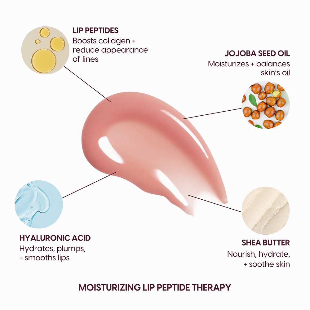 Lip Syrup Peptide Lip Gloss - Soft Brown