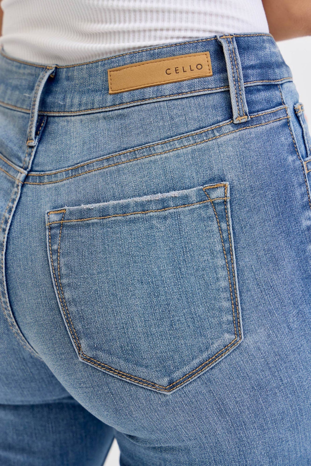 Mid Rise Boot Cut Jeans
