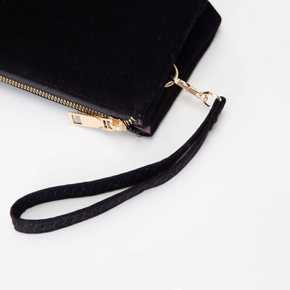 Faux Suede 3 Compartment Crossbody Bag