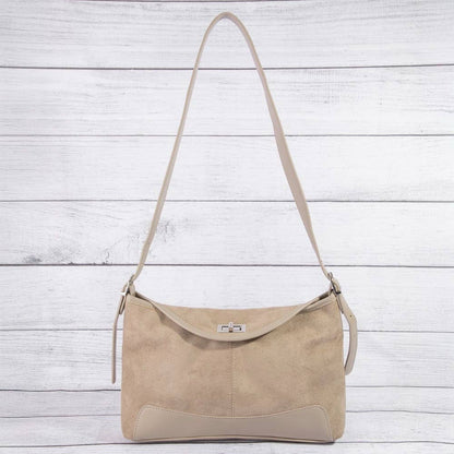 Rectangle Suede Crossbody Bag