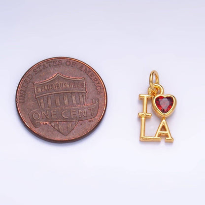 24K Gold Filled "I LOVE LA, NY" Charm