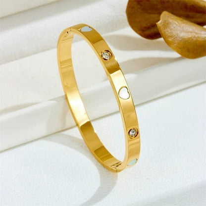 18K Non-Tarnish Waterproof Bangle | Silver Or Gold