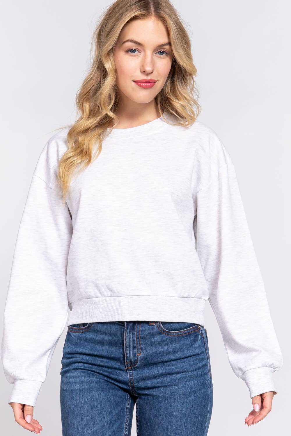 Grey Crop Sweatshirt