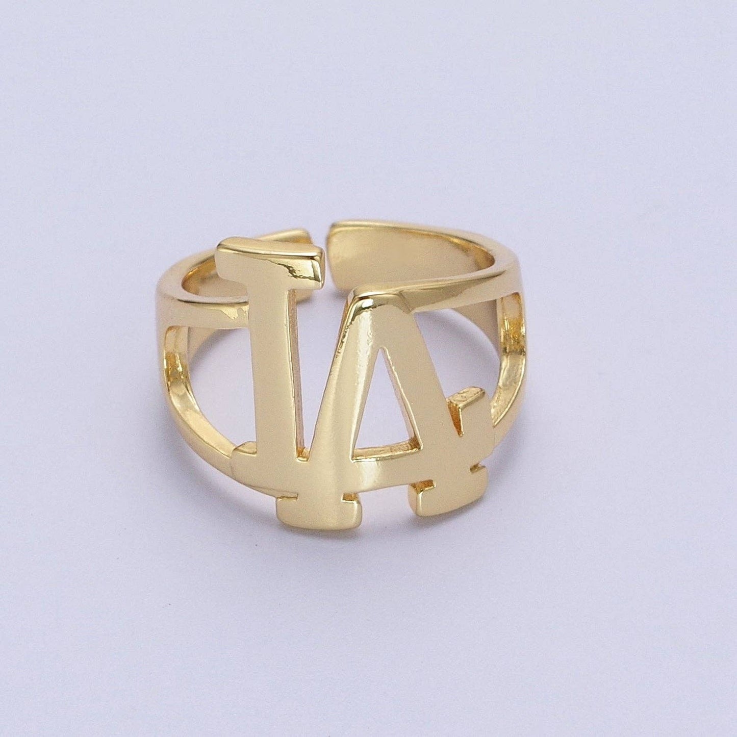Gold Los Angeles LA Dodgers Baseball Statement Ring