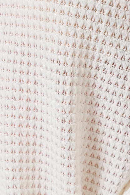 Boat Neck Knit Short Sleeve Top