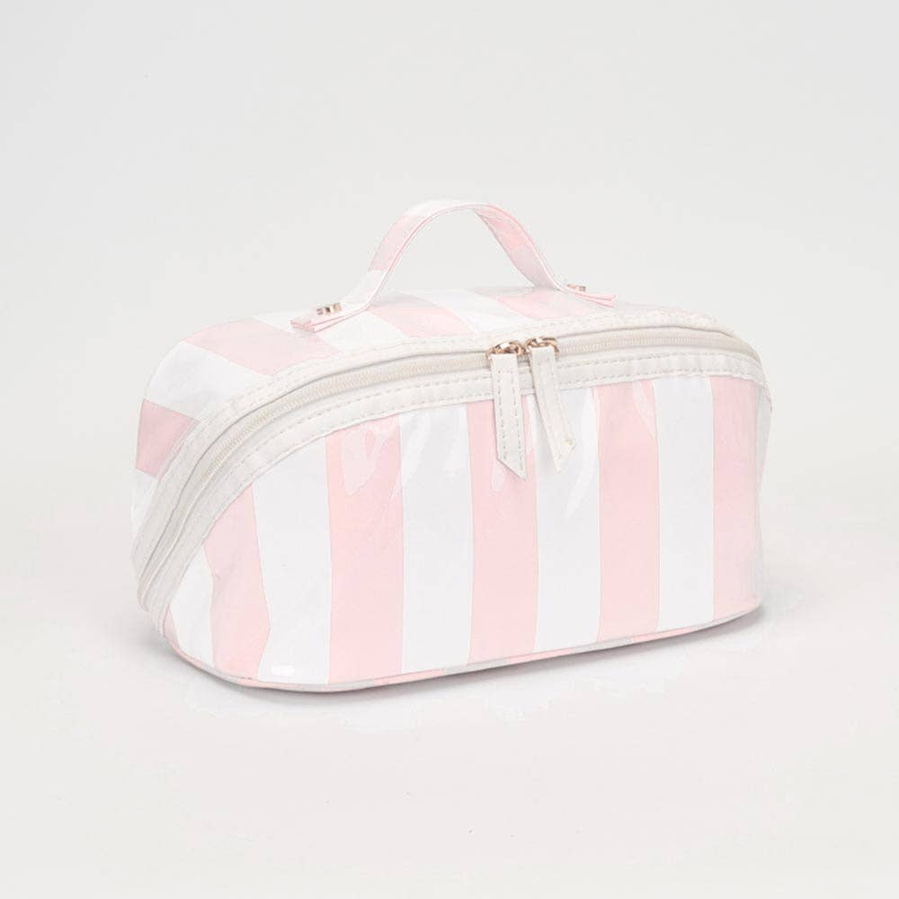 Striped Travel Cosmetic Organizer Bag