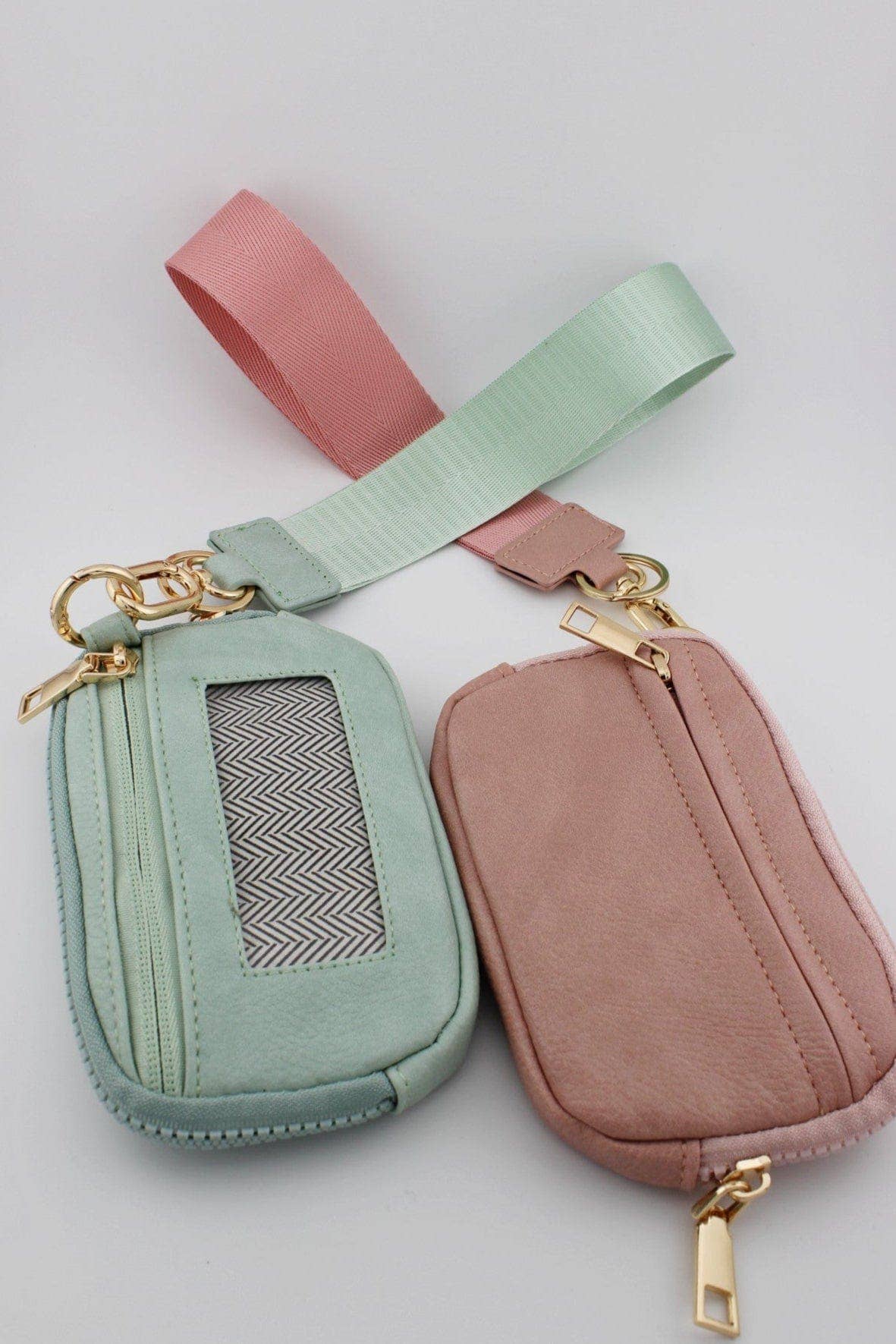 Wrist Band Zip Wallet With ID Window (4 Colors)