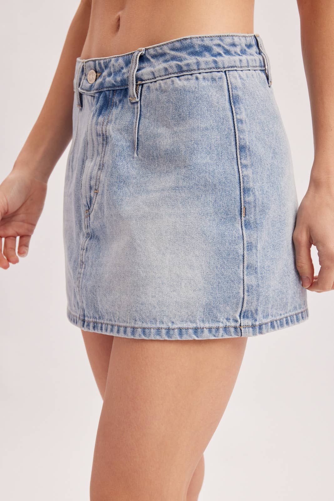 Low Rise Light Denim Skort