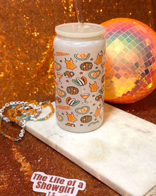 Showgirl Iridescent Glass Tumbler