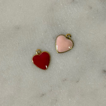 Enamel Colored Dainty Heart Charm