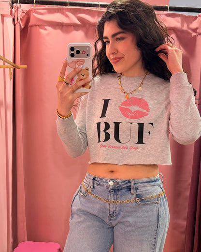 I Love BUF Crop Sweatshirt