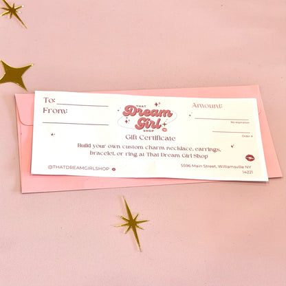 That Dream Girl Shop | Gift Certificate