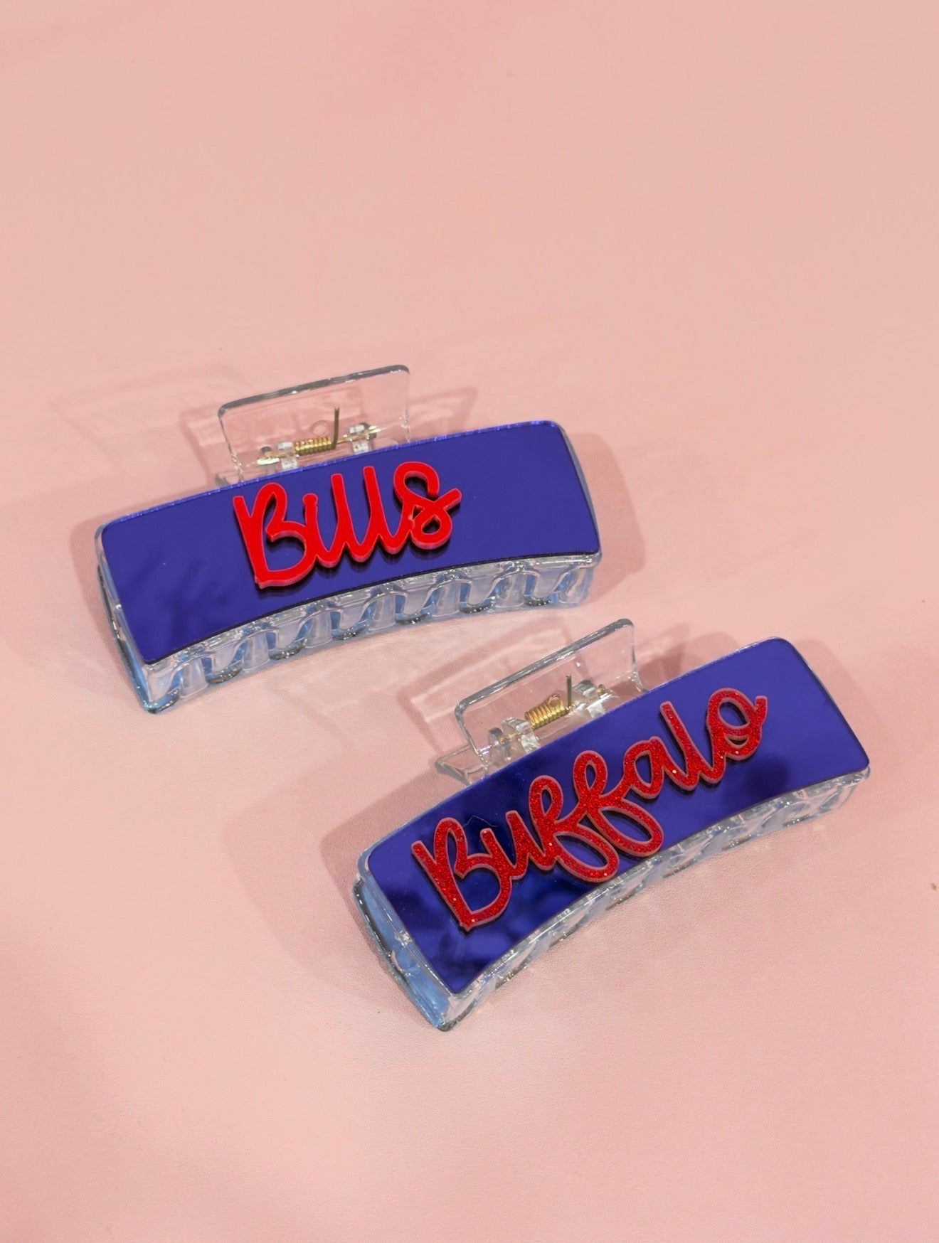 Buffalo Football Claw Clip (Glitter letters)