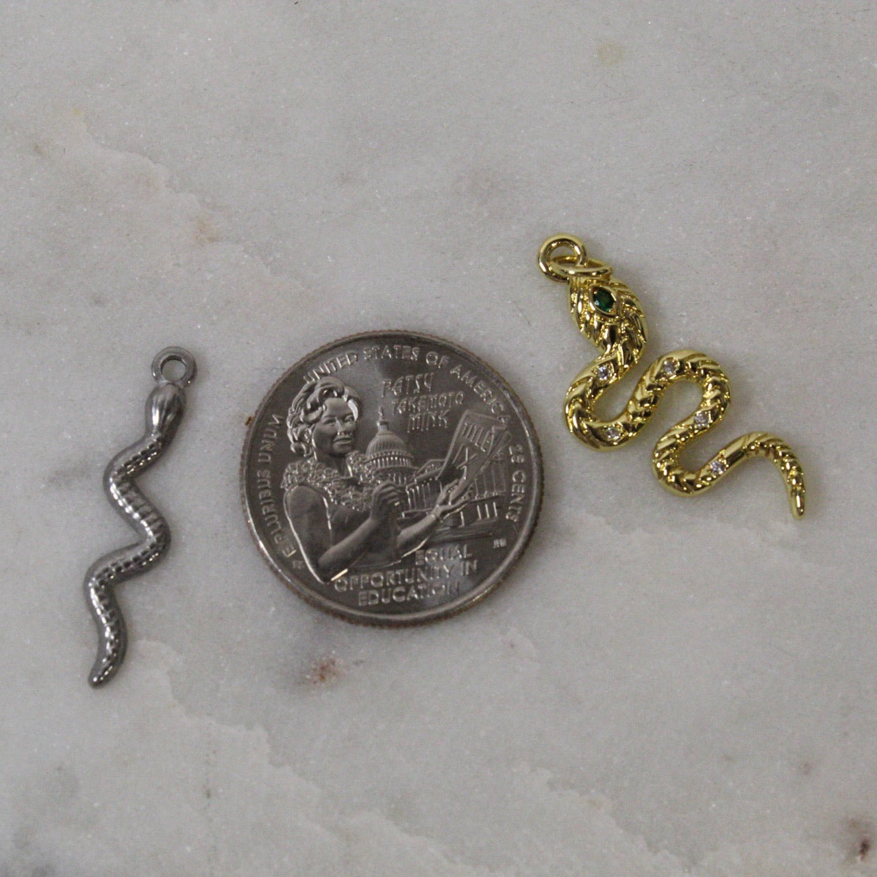 Textured Snake Charm Set