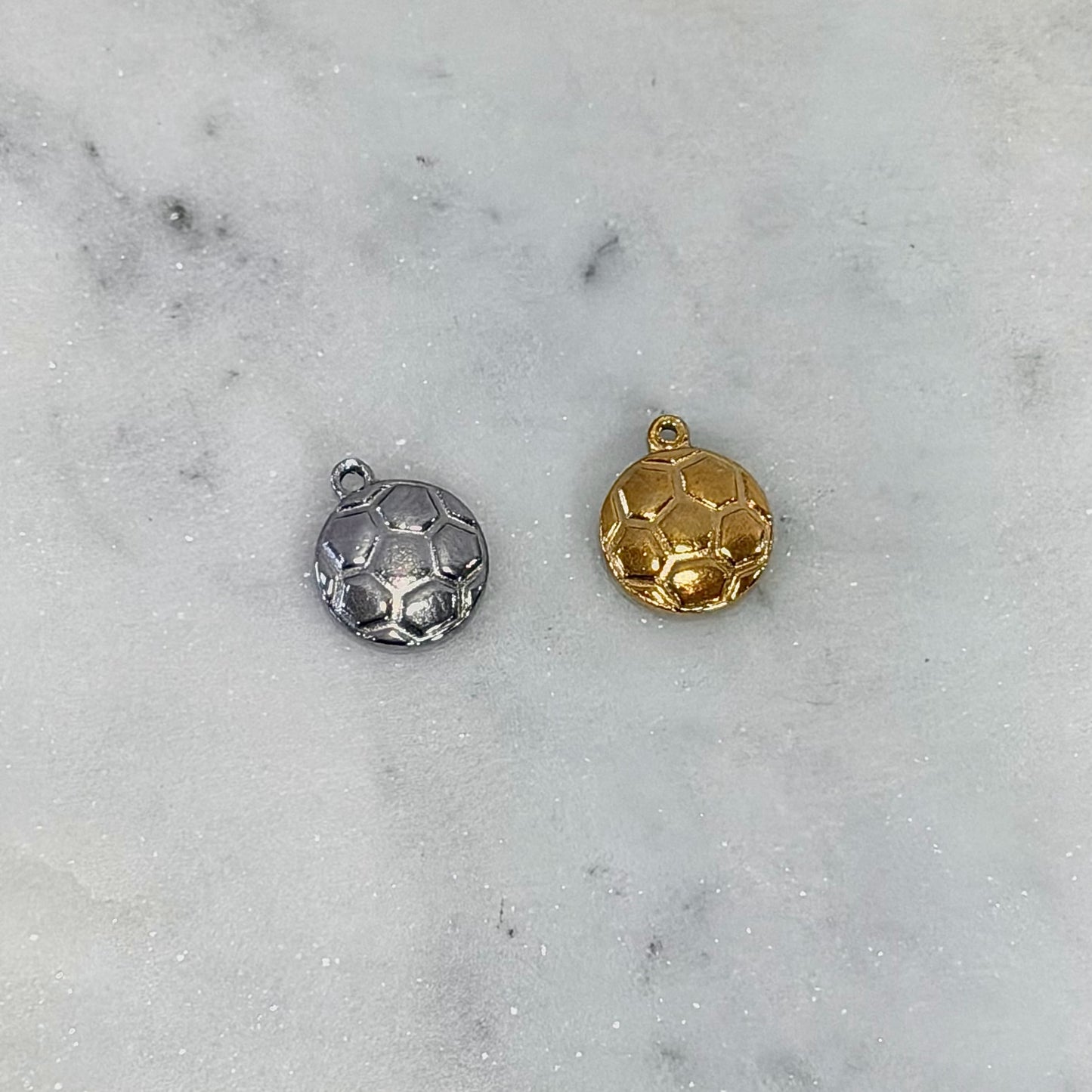 Solid Soccer Ball Charms | Gold or Silver